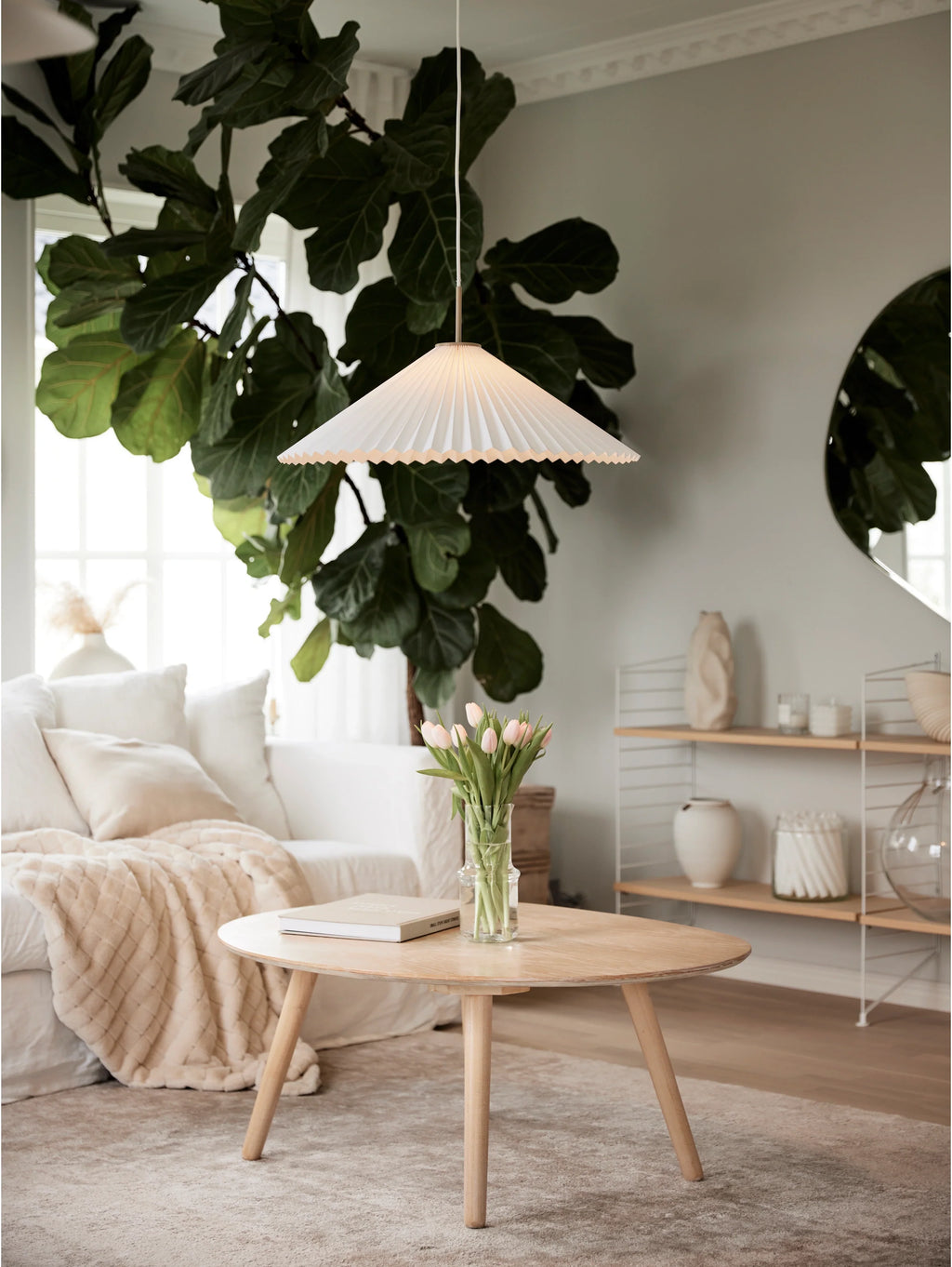 Dora Deckenleuchte mit gefaltetem Schirm, 60 cm