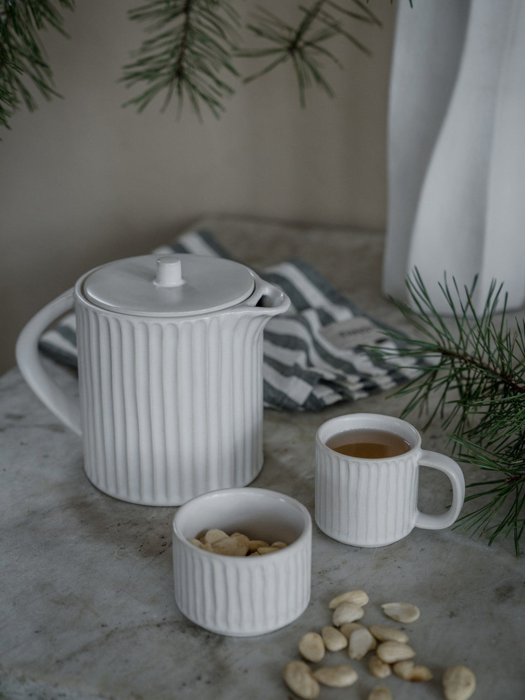 ERNST Glühweinkanne mit Stövchen, Weiß