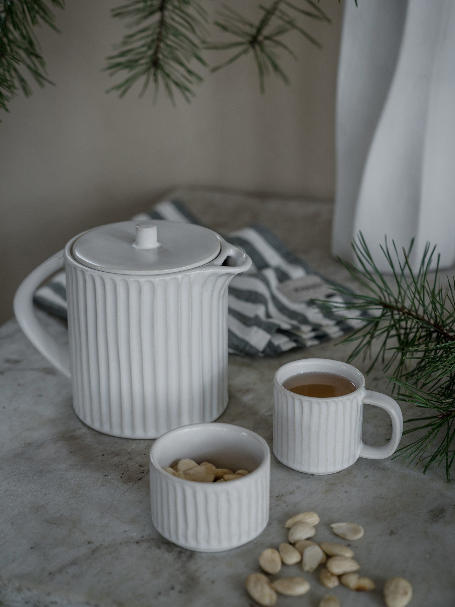 ERNST Glühweinkanne mit Stövchen, Weiß
