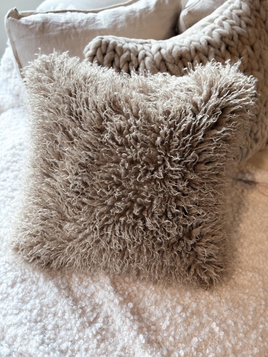 Curli Kissenbezug, 48x48 cm, Sand