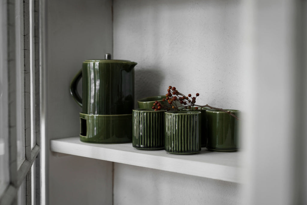 ERNST Glühweinkanne mit Stövchen, Grün