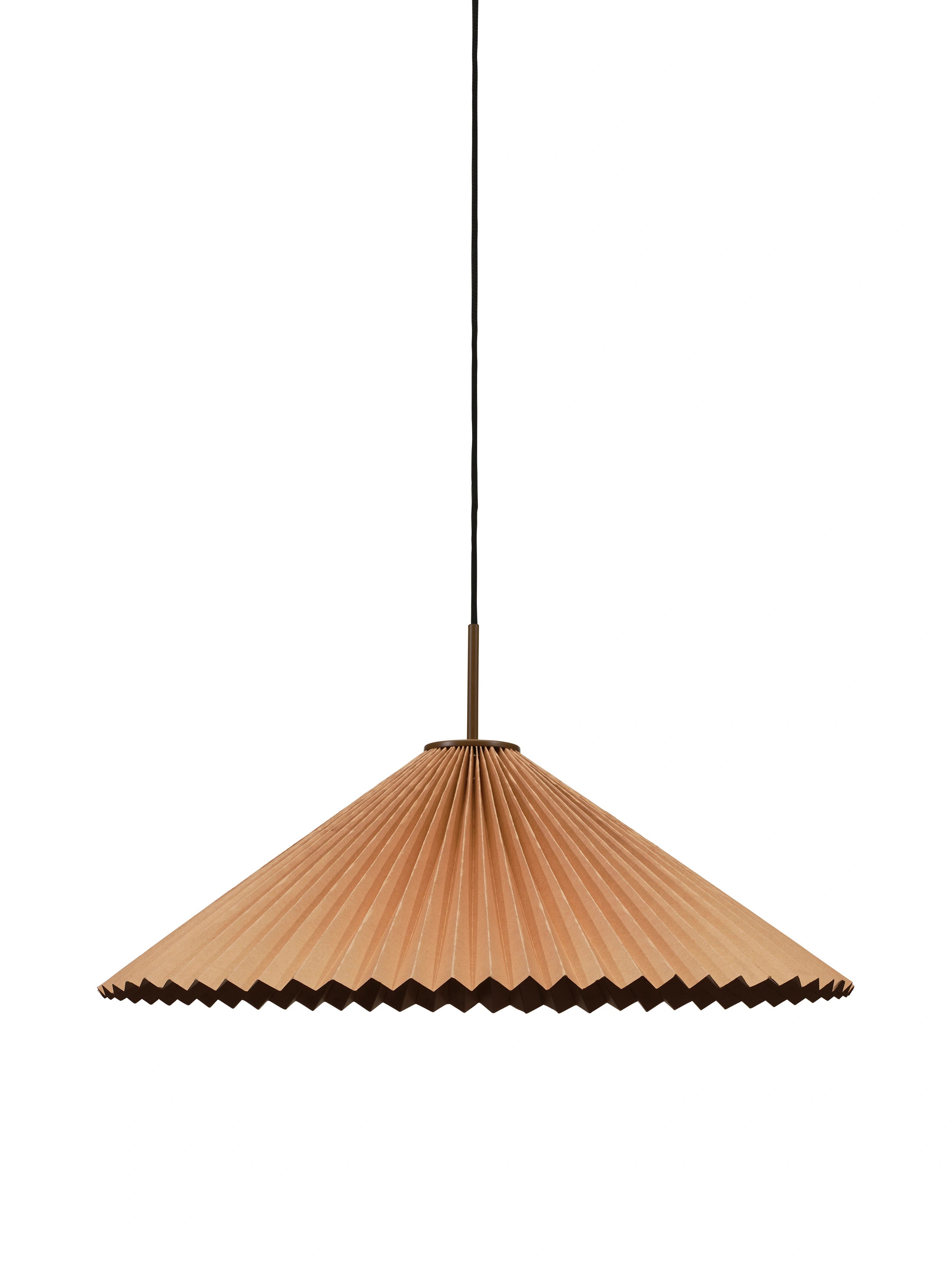 Dora Deckenleuchte mit gefaltetem Schirm, 60 cm, Braun