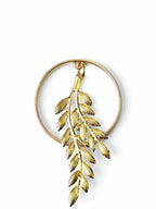 Serviettenringe Hängende Blätter, 4er-Pack, Gold