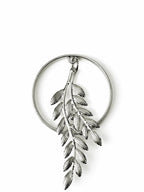 Serviettenringe Hängende Blätter, 4er-Pack, Silber